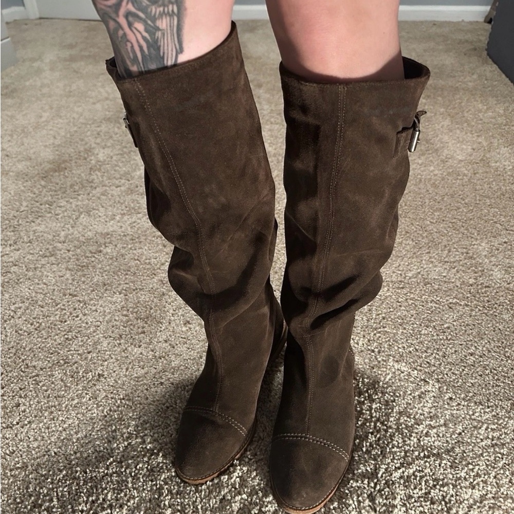 Vero Cuoio  Brown Suede Boots Size US 7/Eur 37